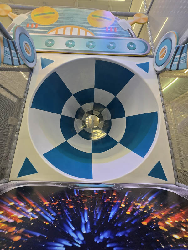 Vortex Slide attraction at Cosmic Air indoor park, Houston area, Texas.