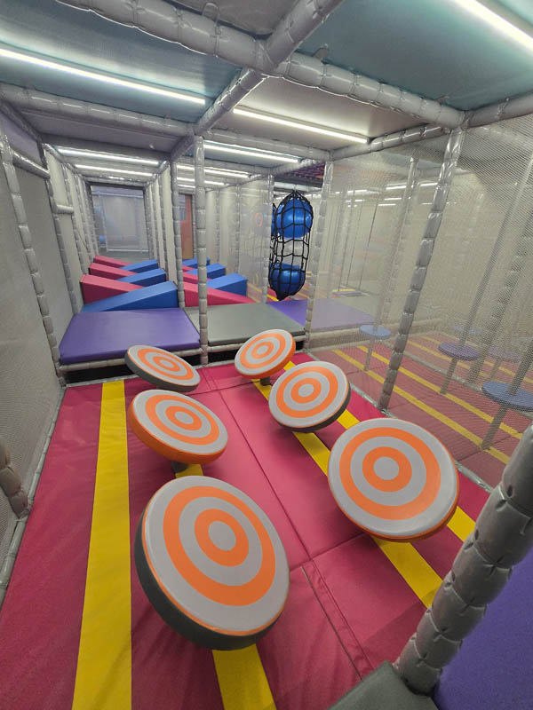 Kids Ninja Course at Cosmic Air indoor adventure park near Houston, TX.