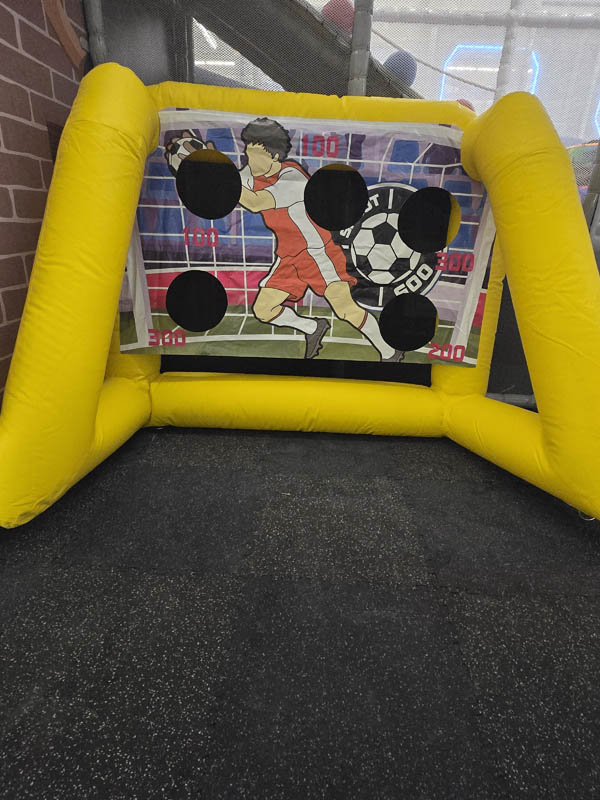 Kids Soccer at Cosmic Air indoor adventure park, Webster, TX.