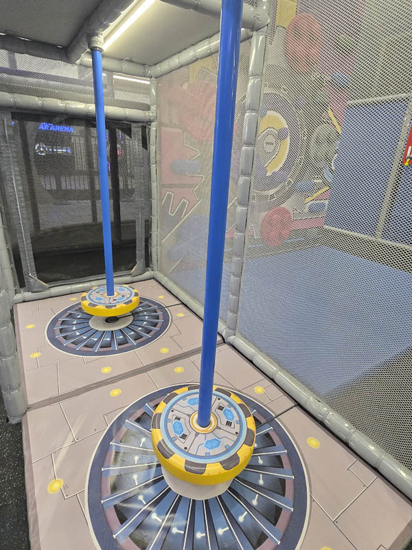 Mini Twister ride at Cosmic Air in Webster, Texas, fun for kids.