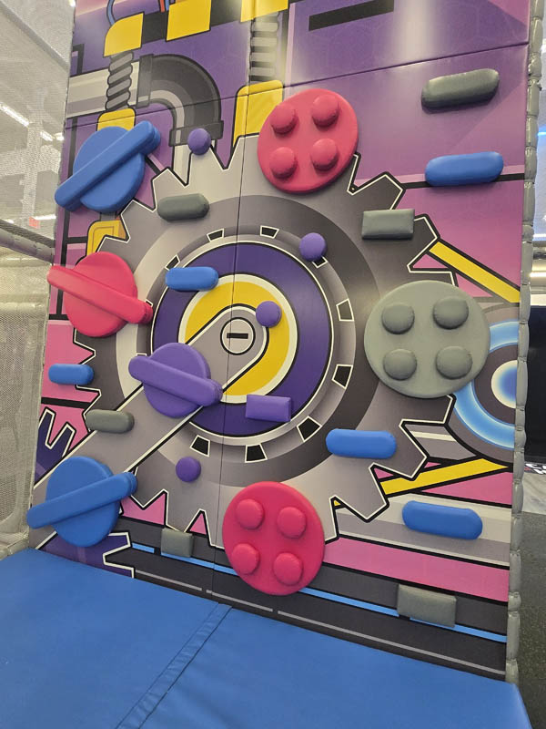 Kids Rockwall at Cosmic Air Adventure Park, indoor fun in Houston, TX.