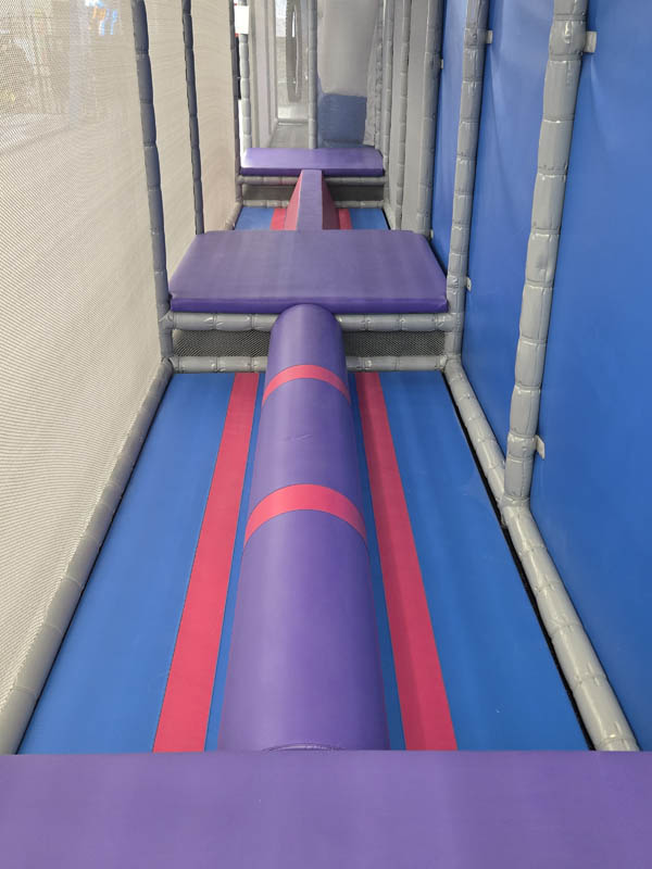 Balance Challenge at Cosmic Air indoor adventure park in Webster, TX