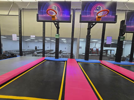 Basketball Jammer at Cosmic Air Adventure Park, indoor park in Webster, TX.