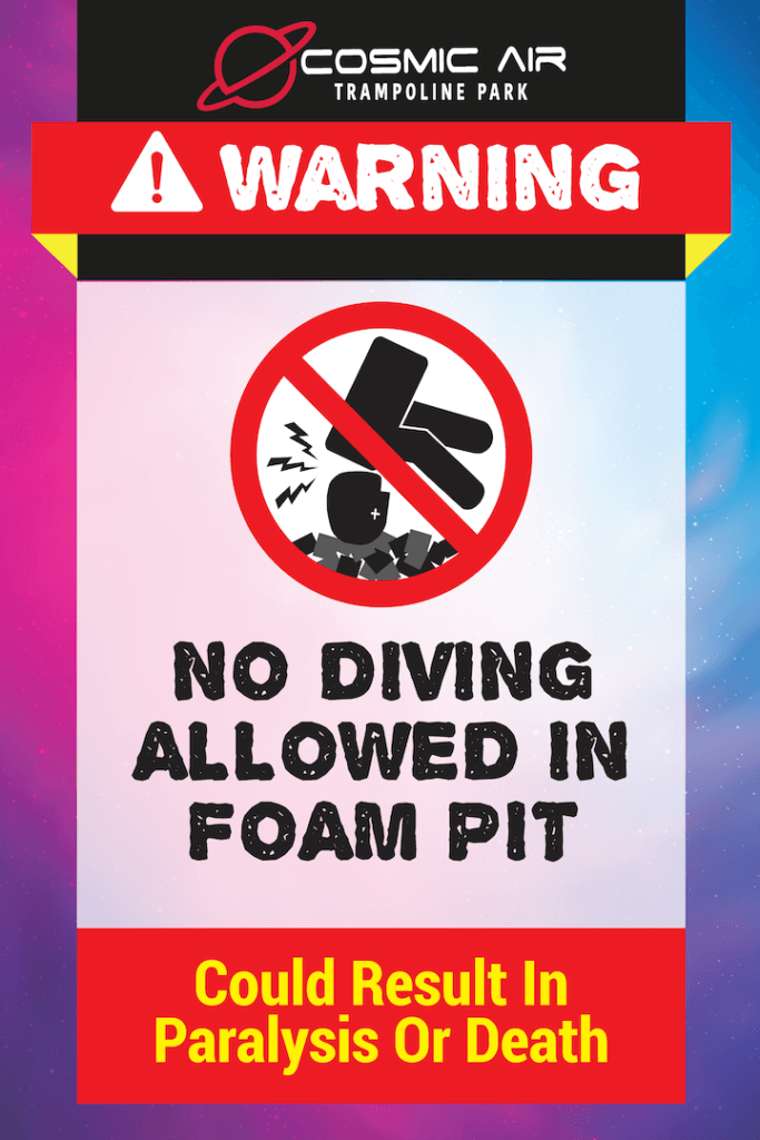 no diving allowed