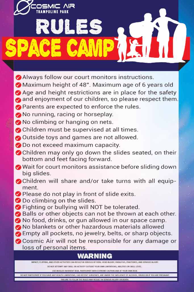 space camp rules